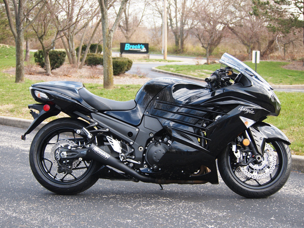 Brock's Performance Dual Alien Head Slip-On System Black ZX-14R (12-25)