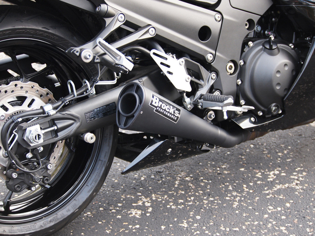Brock's Performance Dual Alien Head Slip-On System Black ZX-14R (12-25)