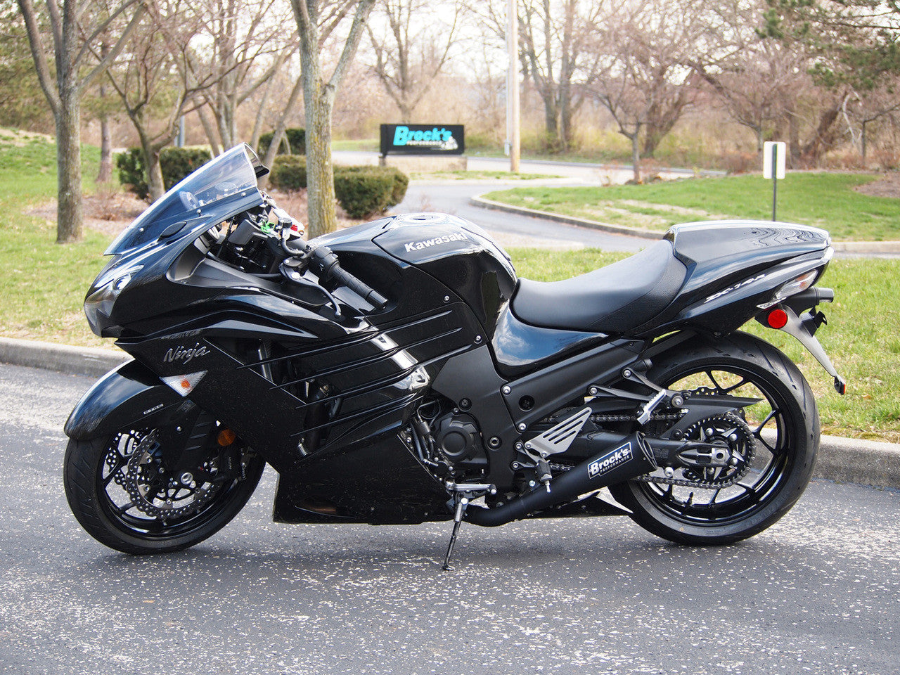Brock's Performance Dual Alien Head Slip-On System Black ZX-14R (12-25)