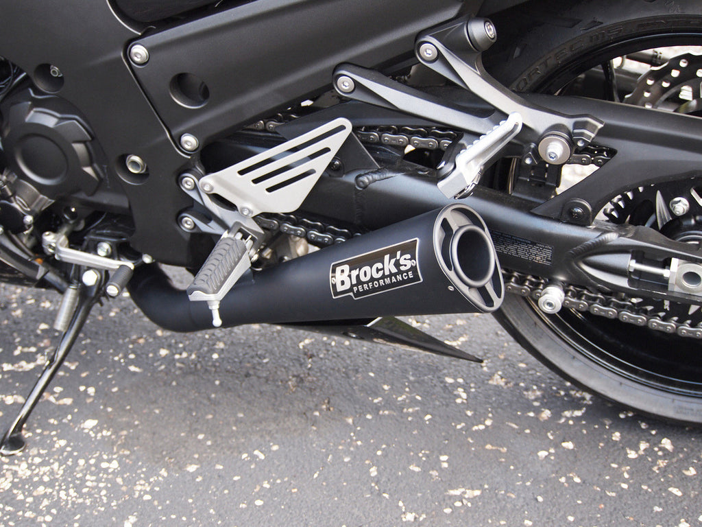 Brock's Performance Dual Alien Head Slip-On System Black ZX-14R (12-25)