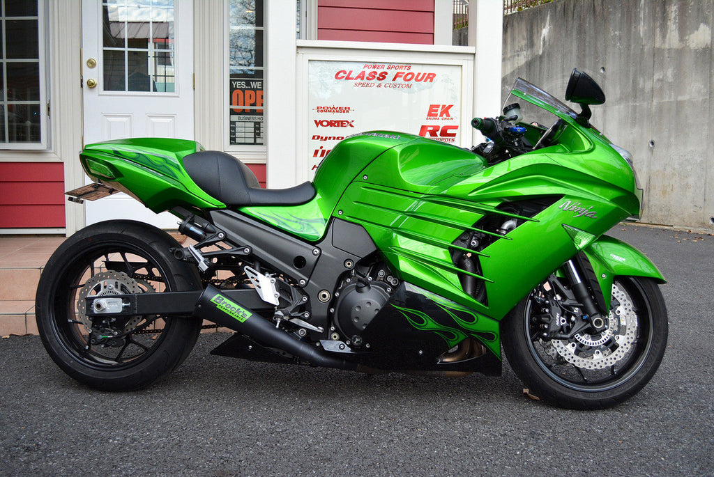 Brock's Performance Dual Alien Head Slip-On System Black ZX-14R (12-25)