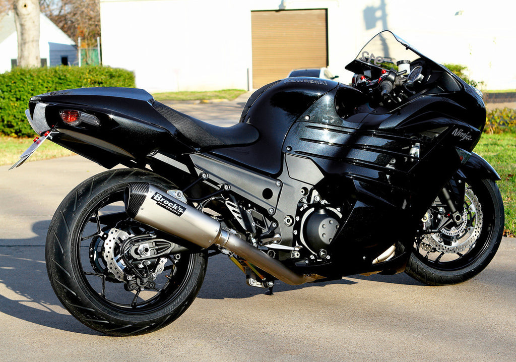 Brock's Performance CT Single Full System w/ 16" QuietKore Muffler ZX-14/R (06-25)
