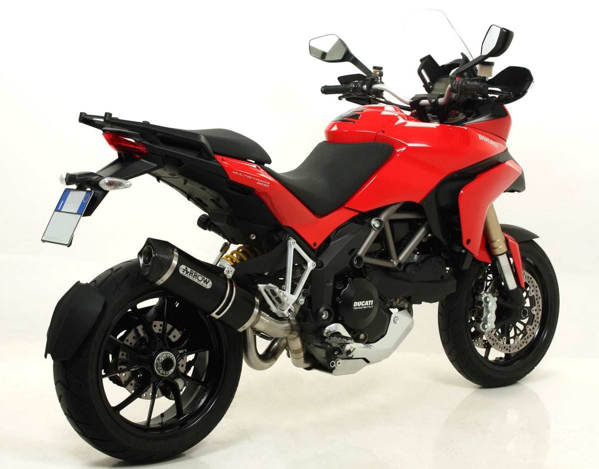 Arrow Race-Tech Aluminium "Dark" Slip On with Carbon End Cap - Ducati Diavel/Diavel AMG