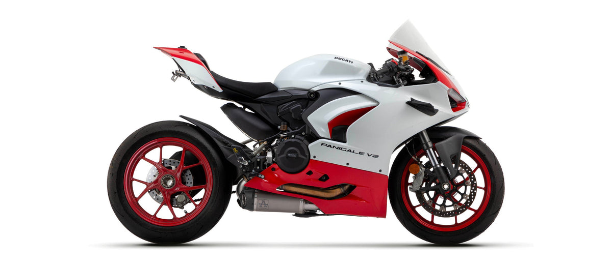 Arrow Titanium Works Slip Ons (Right and Left) with Carbon End Cap - Ducati Panigale V2/Streetfighter V2