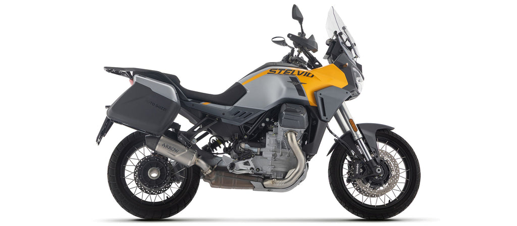 Arrow Indy Race EVO Titanium Slip On with Carbon End Cap - Moto Guzzi Stelvio/V100 Mandello