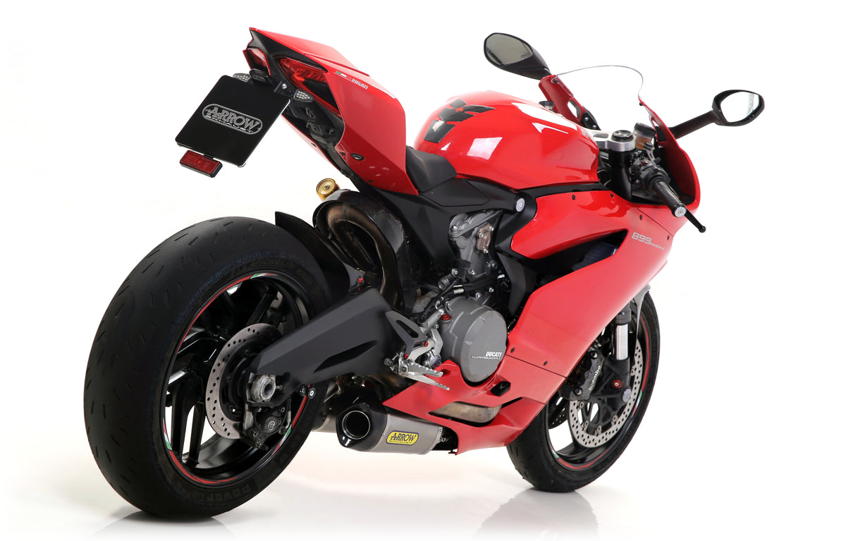Arrow Titanium Works Slip Ons (Right and Left) with Carbon End Cap - Ducati 899 Panigale/1199 Panigale