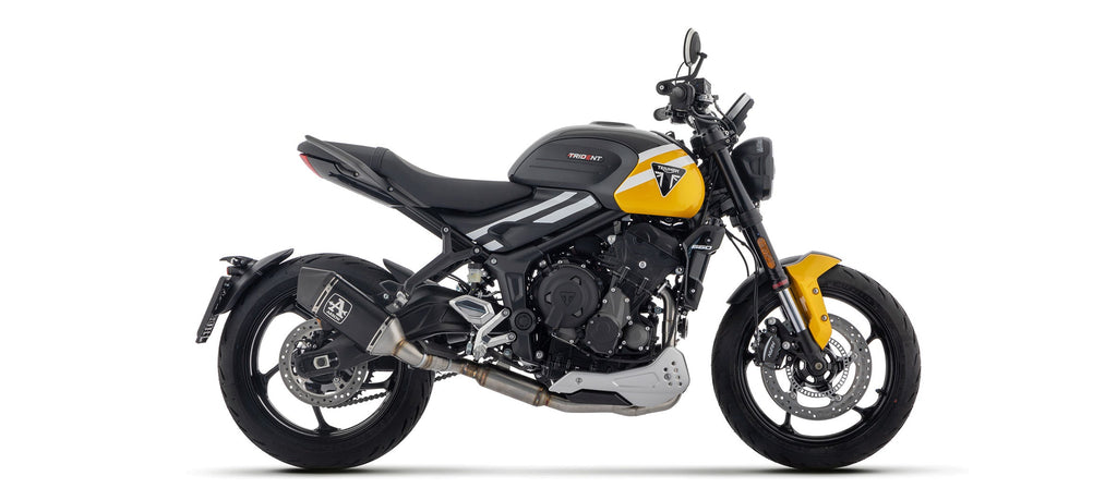 Arrow Homologated Full System with Veloce Aluminium "Dark" Slip On - Triumph Trident 660