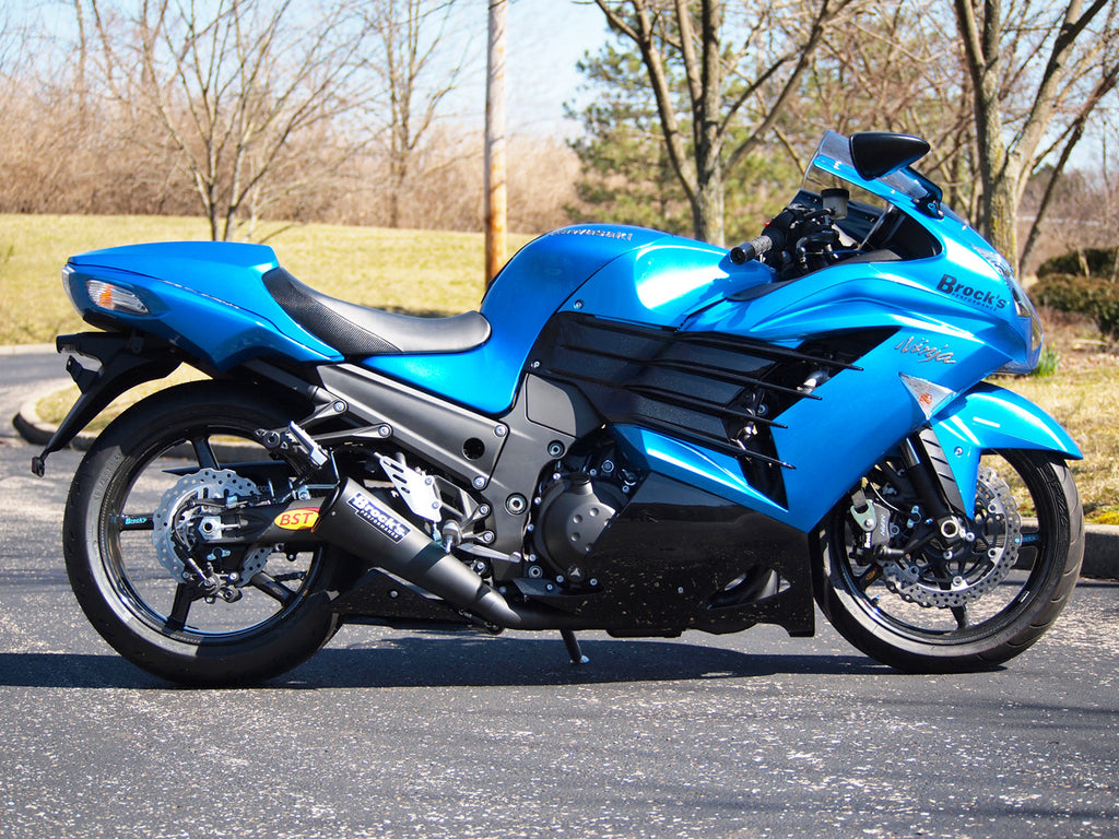 Brock's Performance Alien Head 2 Full System Black 14" Muffler ZX-14R (12-25)