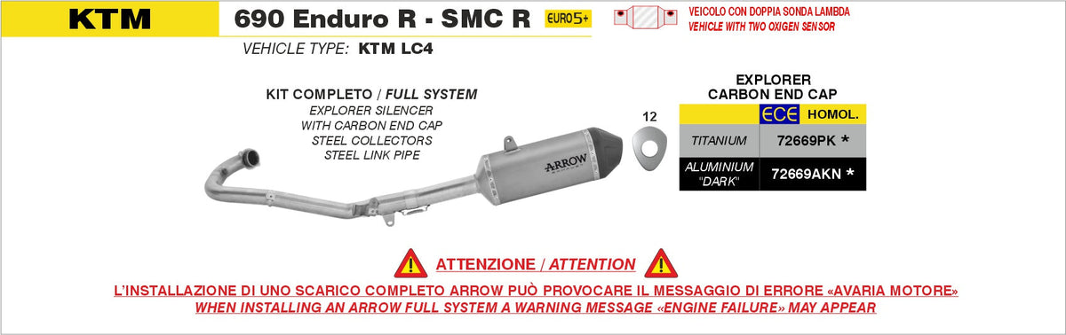 Arrow Full System with Explorer Aluminium Dark Slip Ons