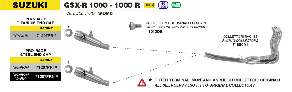 Arrow Db-Killer for Pro-Race Slip On