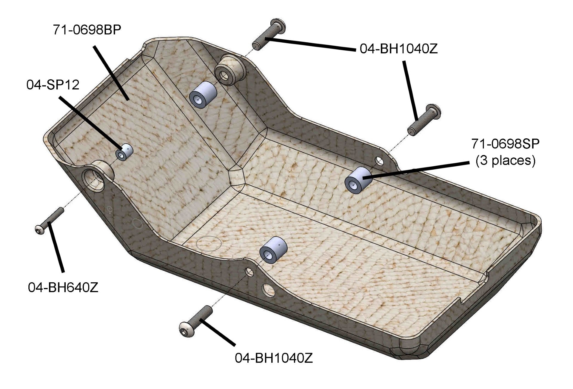 Woodcraft Ducati Hypermotard 698 Mono Bellypan Kit