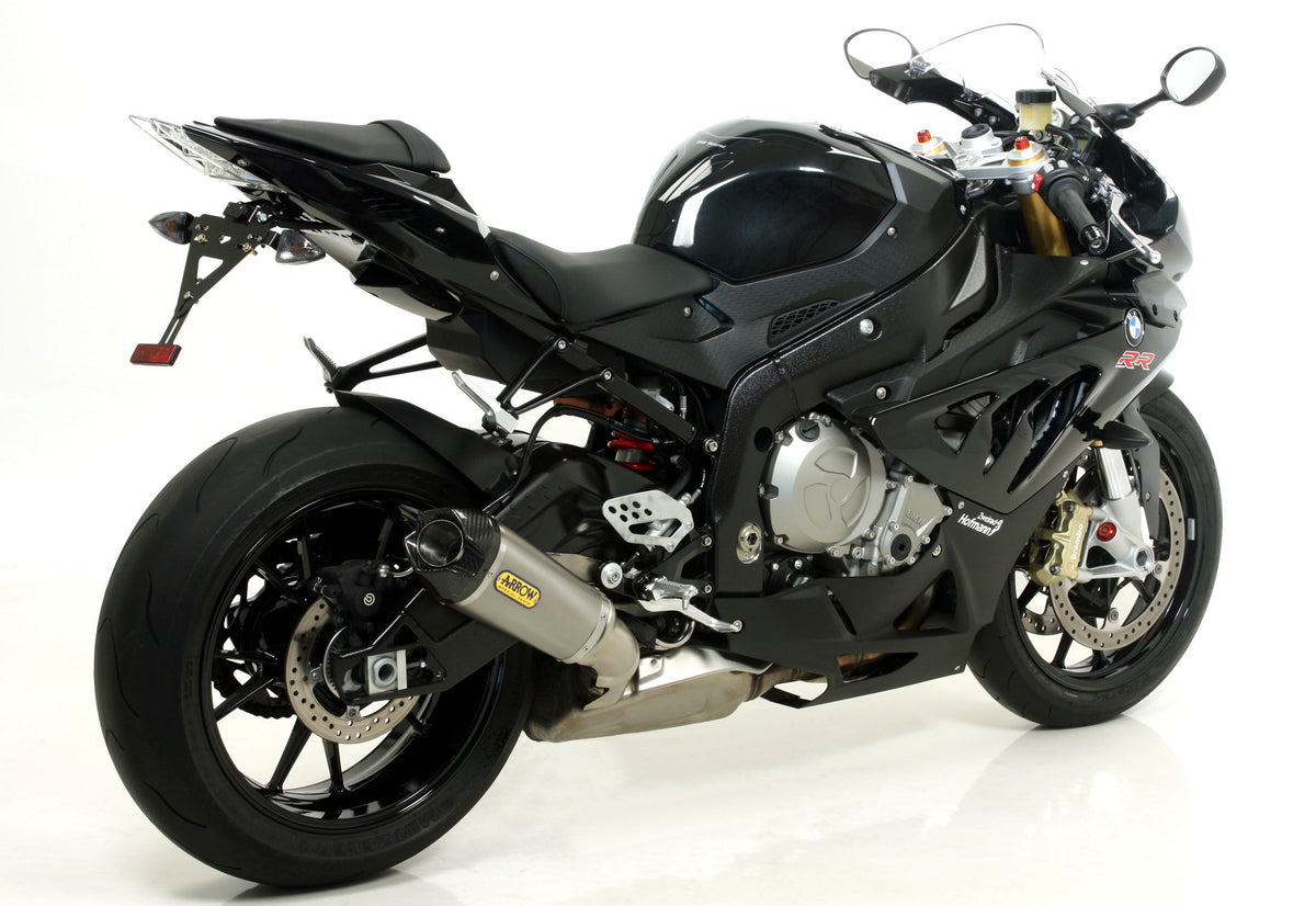 Arrow Works Titanium Approved Slip On with Carbon End Cap for Stock Headers - BMW S1000R/S1000RR