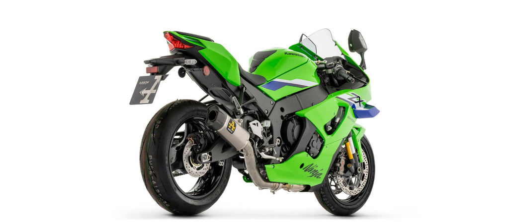 Arrow Half System Racing - Indy Race Titanium Slip On + Titanium Link Pipe - Kawasaki ZX1000 Ninja ZX-10R/ZX1000 Ninja ZX-10RR