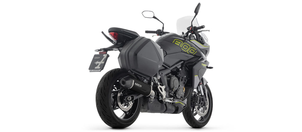 Arrow Indy Race EVO Aluminium "Dark" Slip On with Carbon End Cap - Triumph Tiger 800