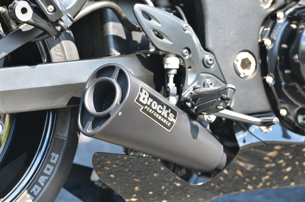 Brock's Performance Alien Head 2 Full System Black 14" Muffler Suzuki Hayabusa (99-26)