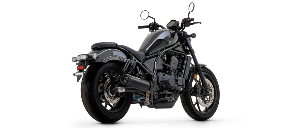 Arrow Rebel Slip On with Aluminium "Dark" End Cap - Honda Rebel 1100/CMX1100 Rebel 1100T