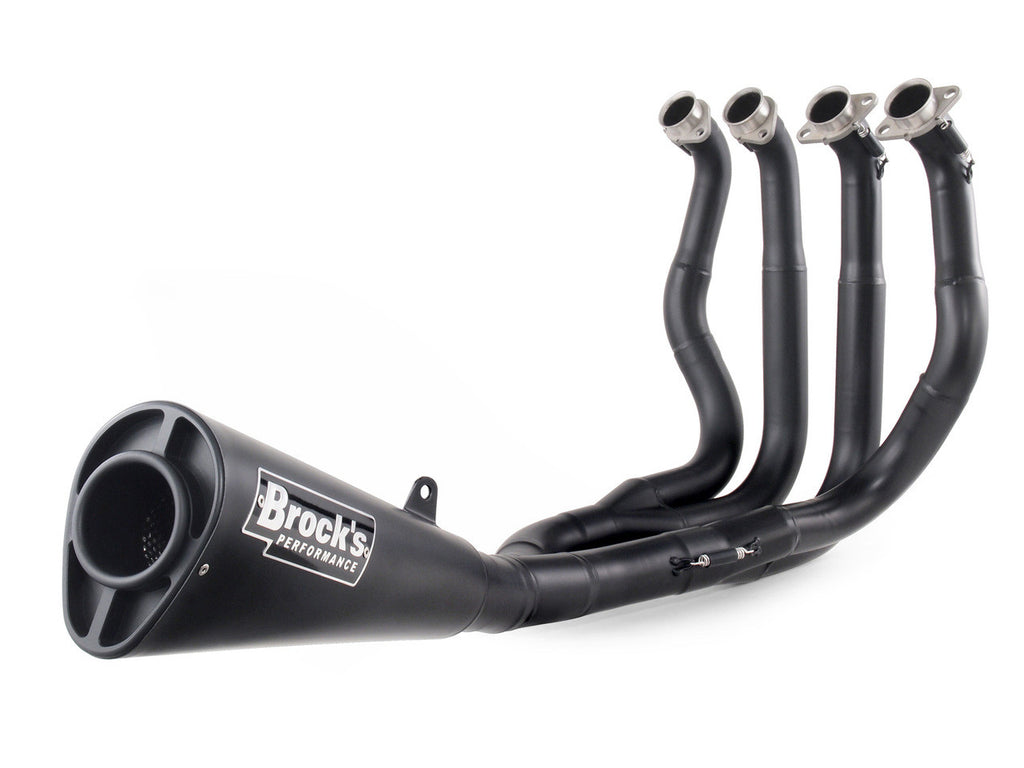 Brock's Performance Alien Head 2 Full System Black 14" Muffler Suzuki Hayabusa (99-26)