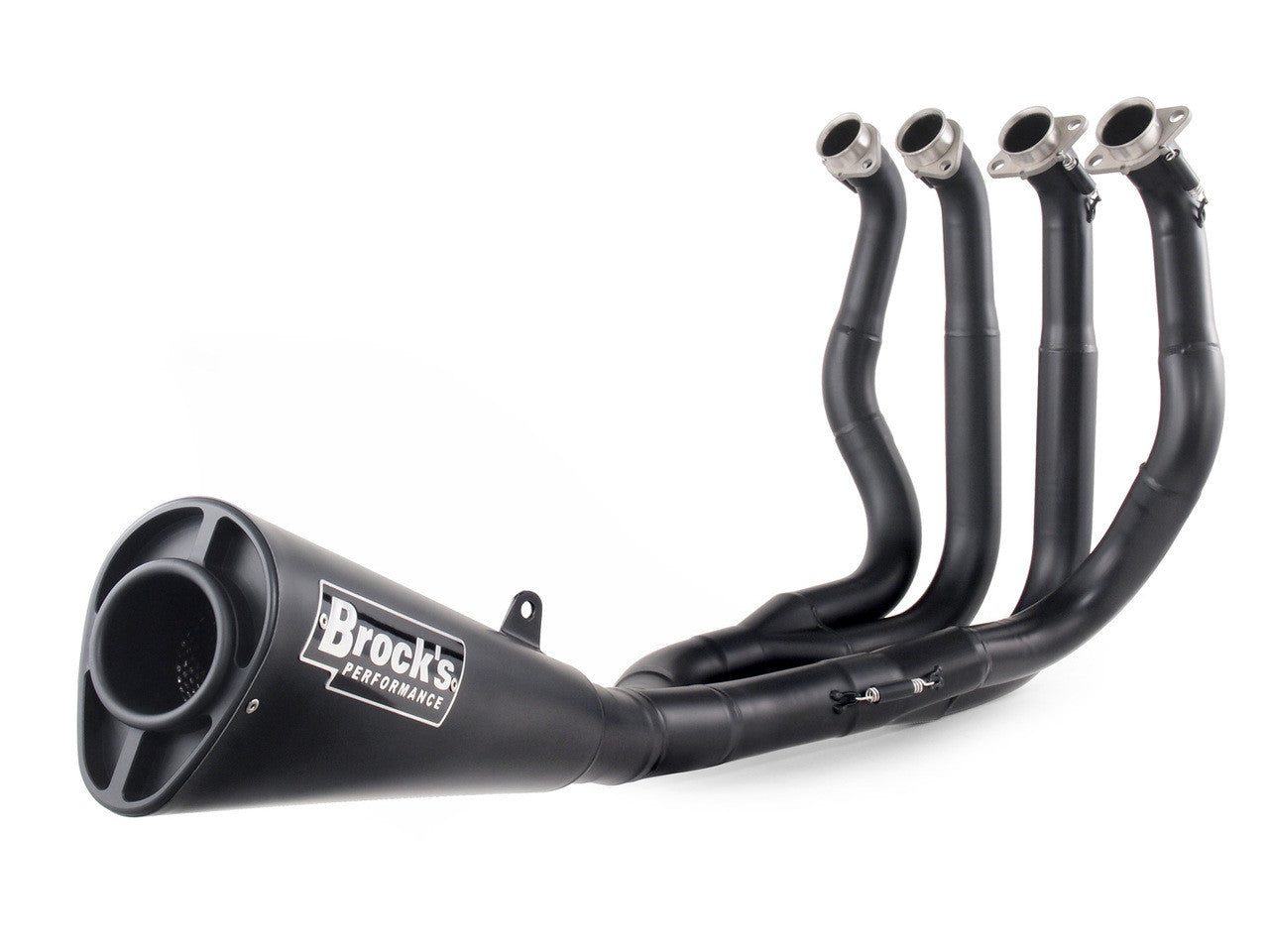Brock's Performance Alien Head 2 Full System Black 14" Muffler Suzuki Hayabusa (99-26)