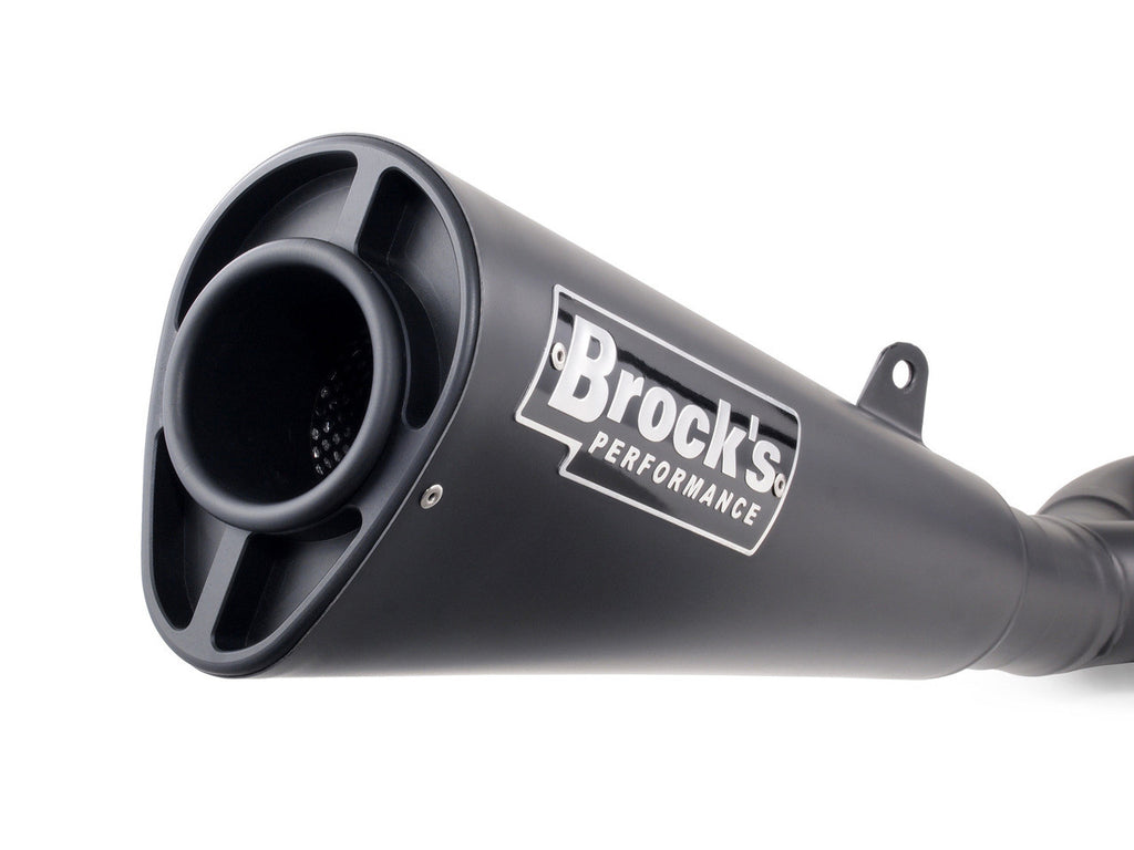 Brock's Performance Alien Head 2 Full System Black 14" Muffler Suzuki Hayabusa (99-26)