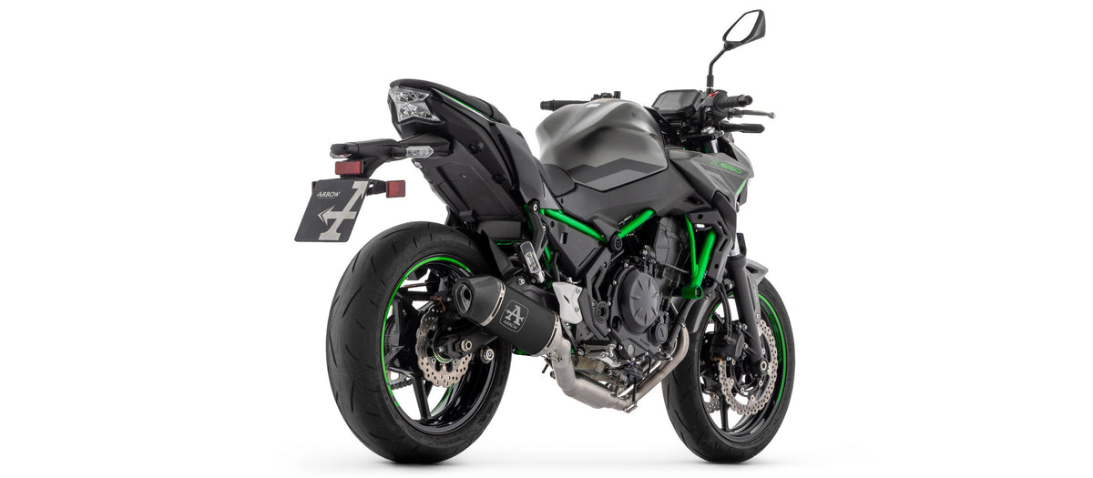 Arrow Full System Racing with Veloce Aluminium "Dark" Slip Ons - Kawasaki Z650/EX650 Ninja 650