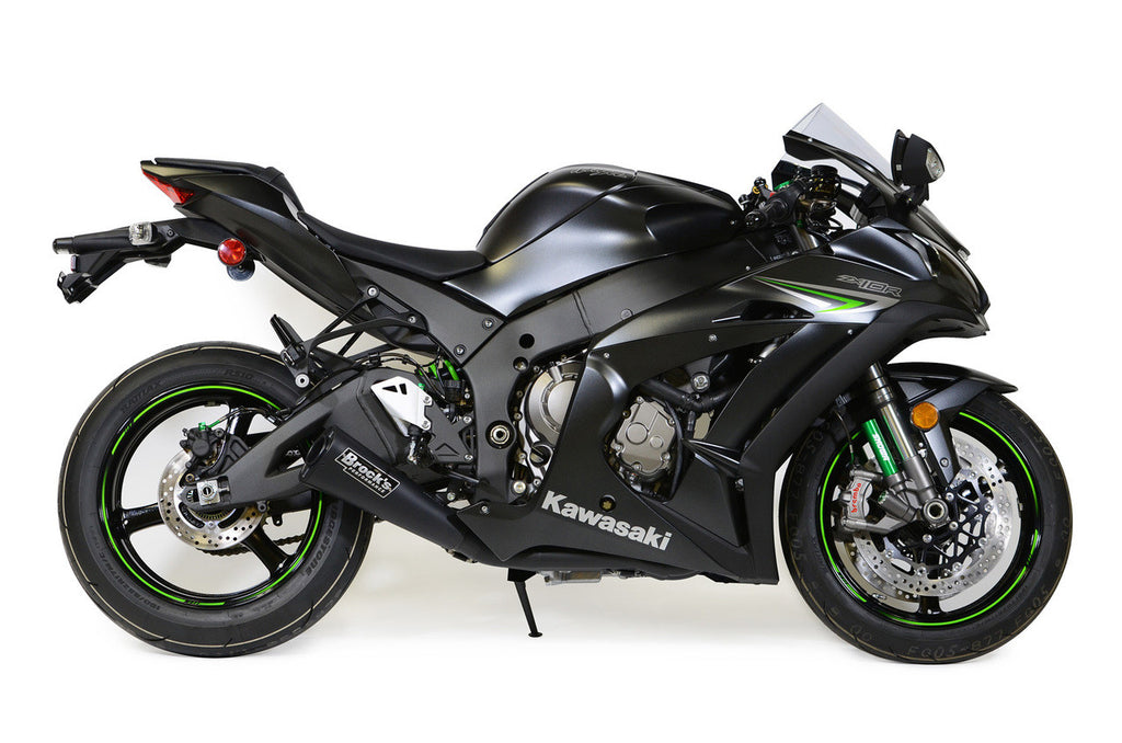 Brock's Performance Alien Head 2 Full System Black 14" Muffler ZX-10R (16-20)