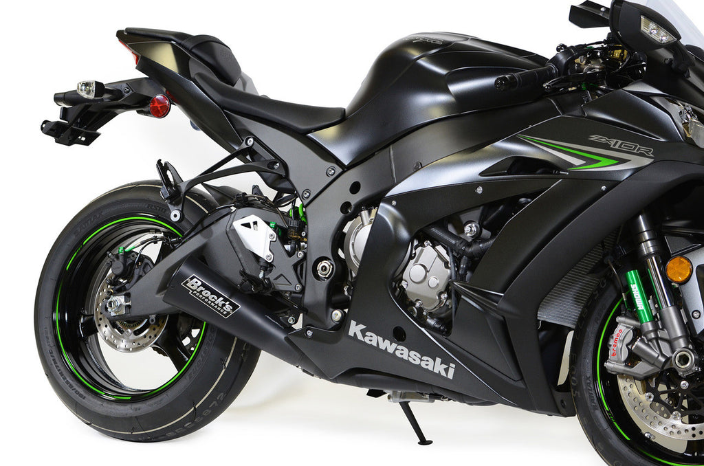 Brock's Performance Alien Head 2 Full System Black 14" Muffler ZX-10R (16-20)