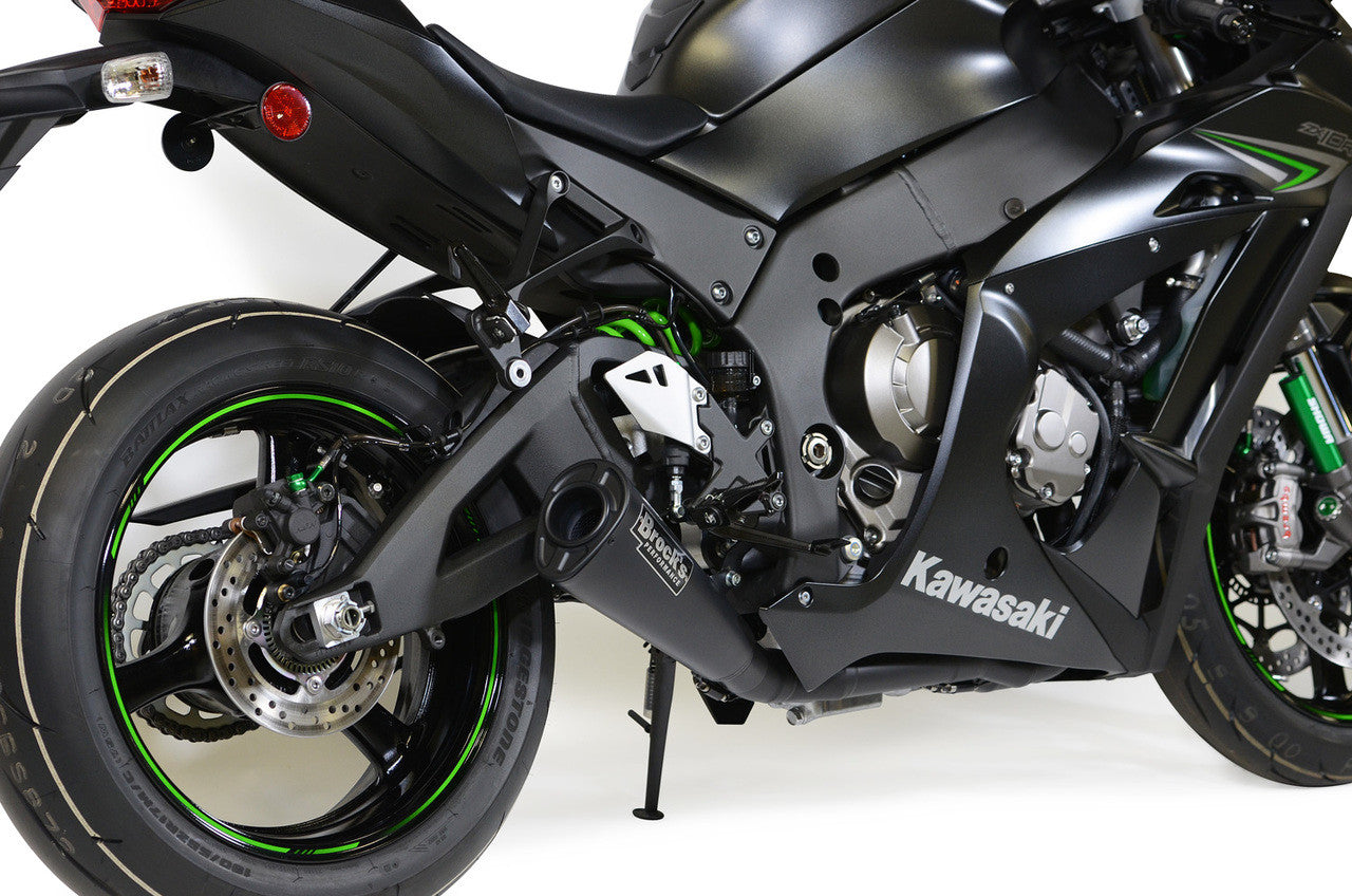Brock's Performance Alien Head 2 Full System Black 14" Muffler ZX-10R (16-20)