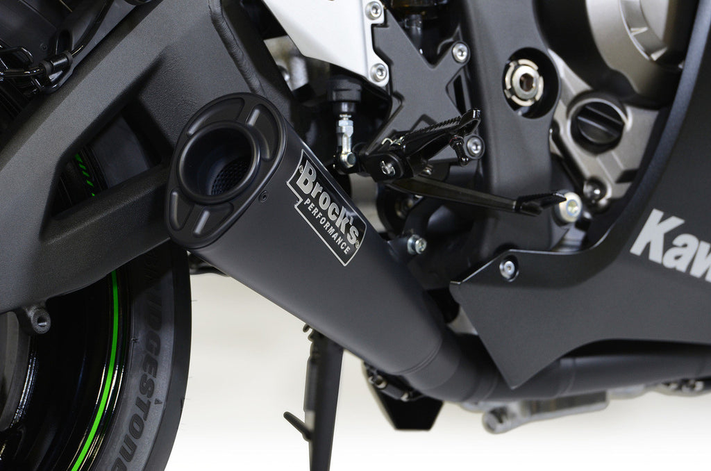 Brock's Performance Alien Head 2 Full System Black 14" Muffler ZX-10R (16-20)