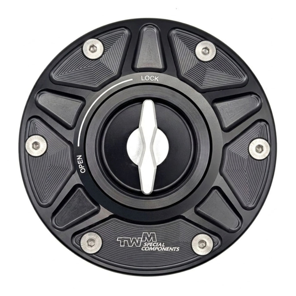 TWM Quick Action CNC Aluminum Gas Cap For Harley Davidson - Harley-Davidson Road Glide/Street Glide