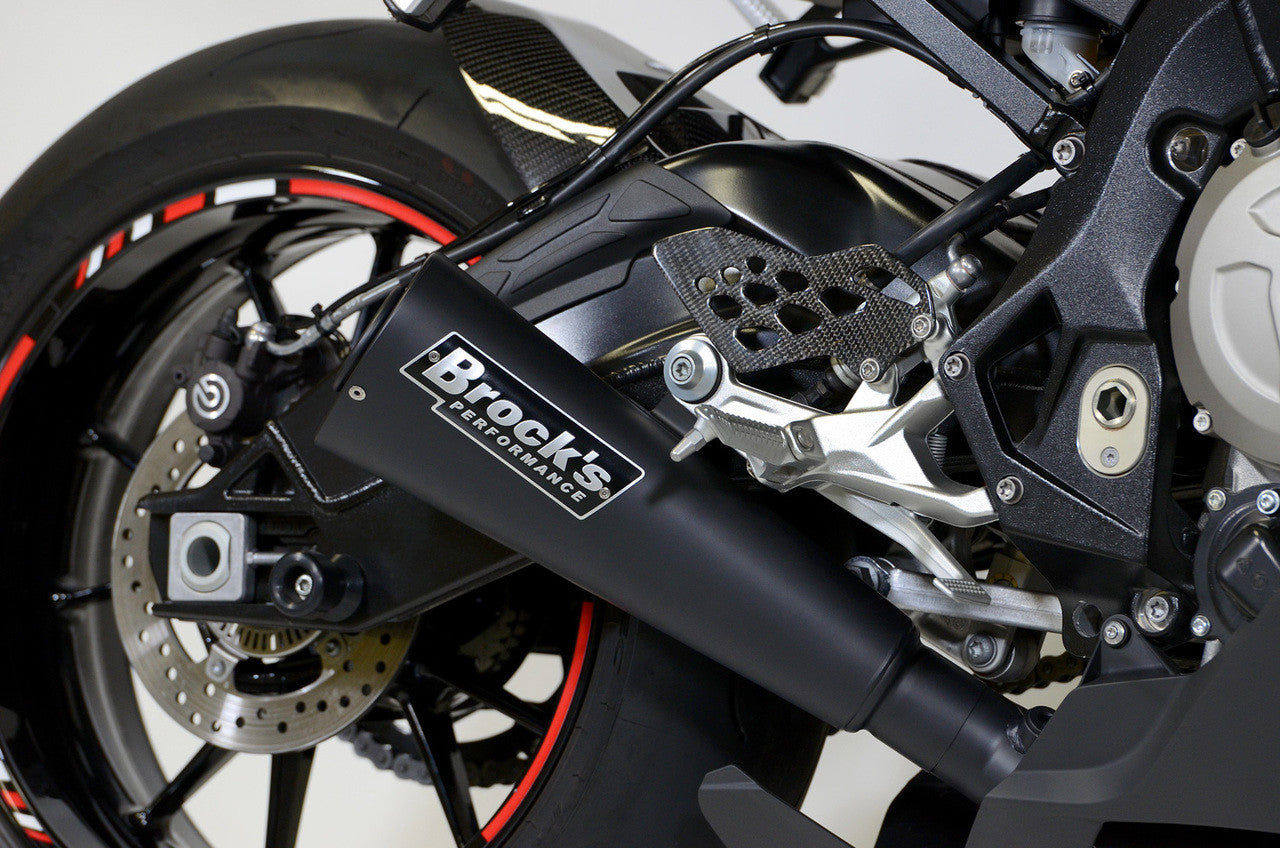 Brock's Performance *Alien Head 2 Full System Black 14'' Muffler S1000RR (15-19) and S1000R (17-20)