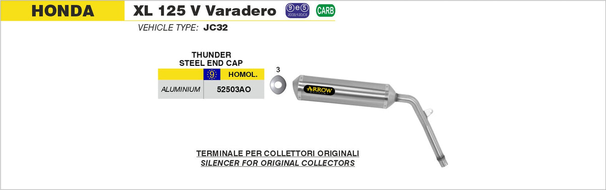 Arrow Off-Road Thunder Aluminium Slip On Homologated