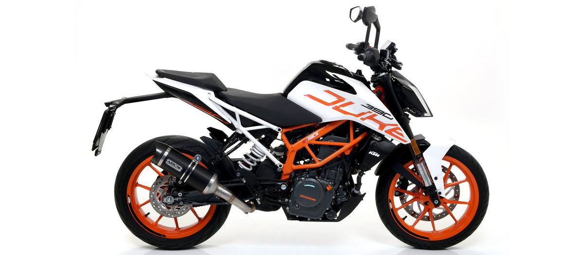 Arrow Thunder Aluminium "Dark" Slip On with Carbon End Cap - KTM RC 390/125 Duke