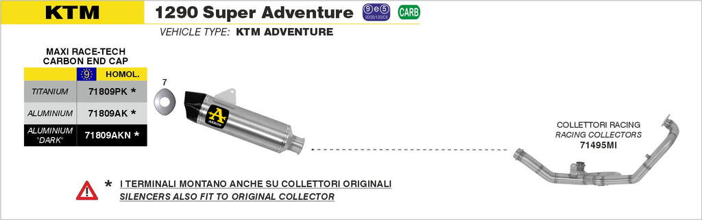 Arrow Racing Header - KTM 1050 Adventure/1190 Adventure