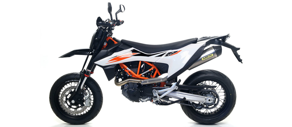 Arrow Race-Tech Titanium Slip On with Carbon End Cap - Gas Gas ES 700 / KTM 690 SMC-R/690 Enduro R