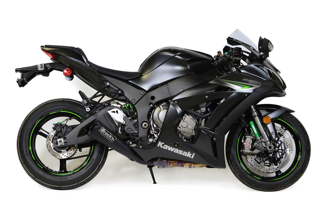 Brock's Performance Single Alien Head Slip-On (3/4 System) Black ZX-10R (16-20)