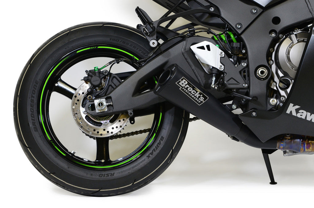 Brock's Performance Single Alien Head Slip-On (3/4 System) Black ZX-10R (16-20)