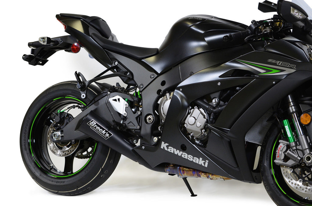 Brock's Performance Single Alien Head Slip-On (3/4 System) Black ZX-10R (16-20)