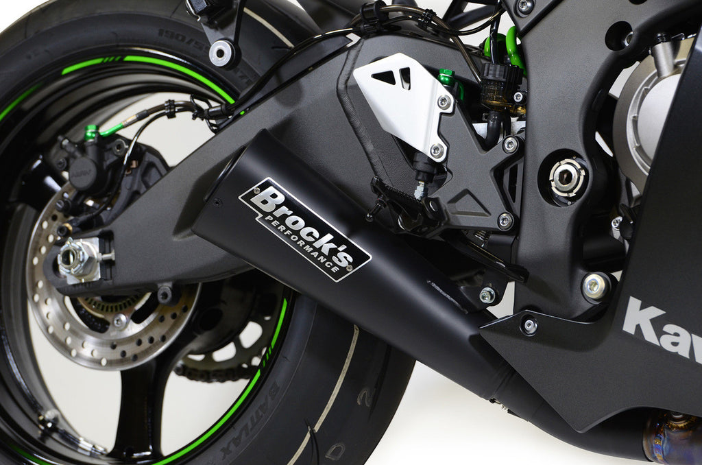 Brock's Performance Single Alien Head Slip-On (3/4 System) Black ZX-10R (16-20)