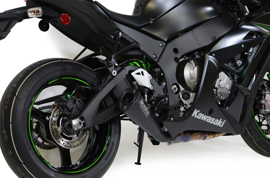 Brock's Performance Single Alien Head Slip-On (3/4 System) Black ZX-10R (16-20)