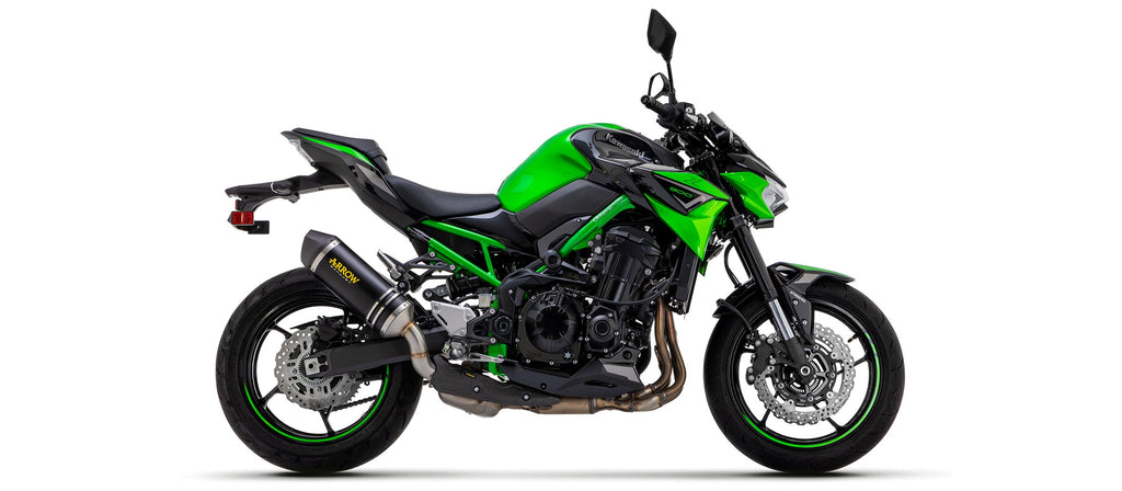 Arrow Race-Tech Approved Aluminium "Dark" Slip On with Carbon End Cap - Kawasaki Z900