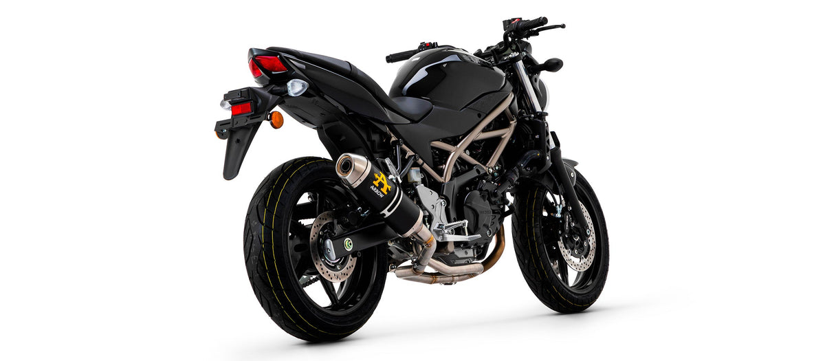 Arrow 2 Into 1 Non Catalized Link Pipe - Suzuki SV650/SV650 ABS