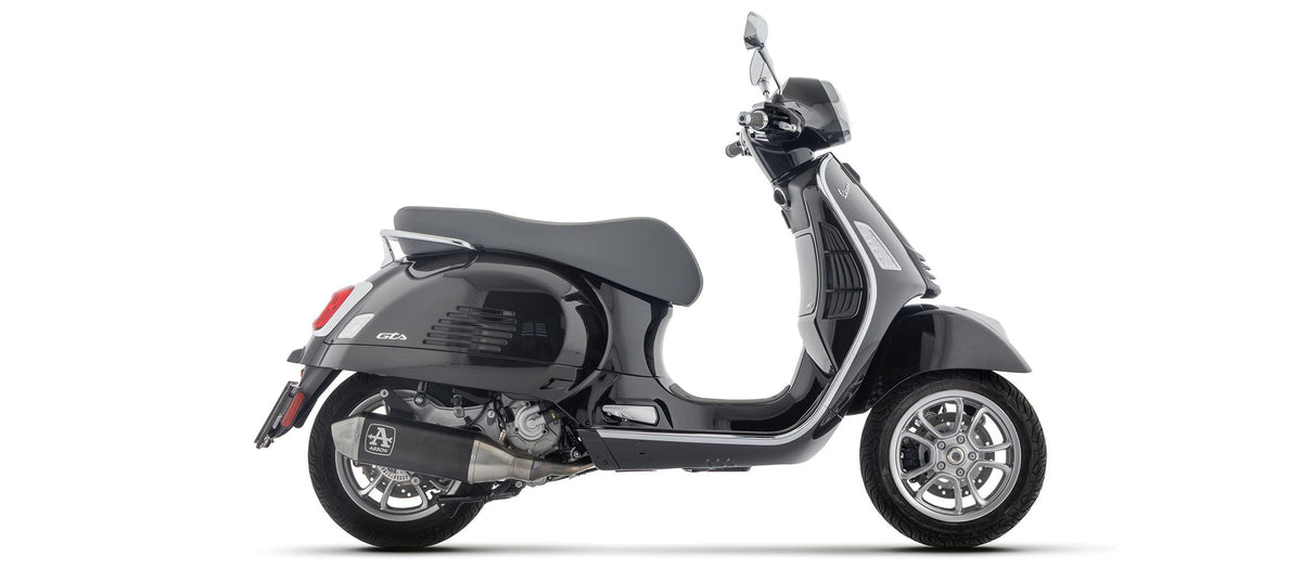 Arrow Racing Full System with Urban Aluminium "Dark" Slip On with Steel End Cap - Vespa GTS 310
