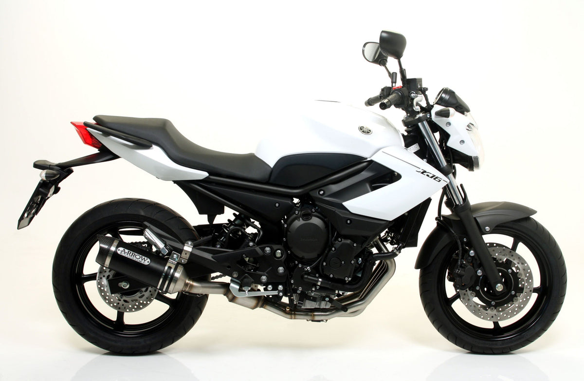 Arrow Street Thunder Aluminium "Dark" Slip On with Carbon End Cap - Yamaha XJ6 Diversion