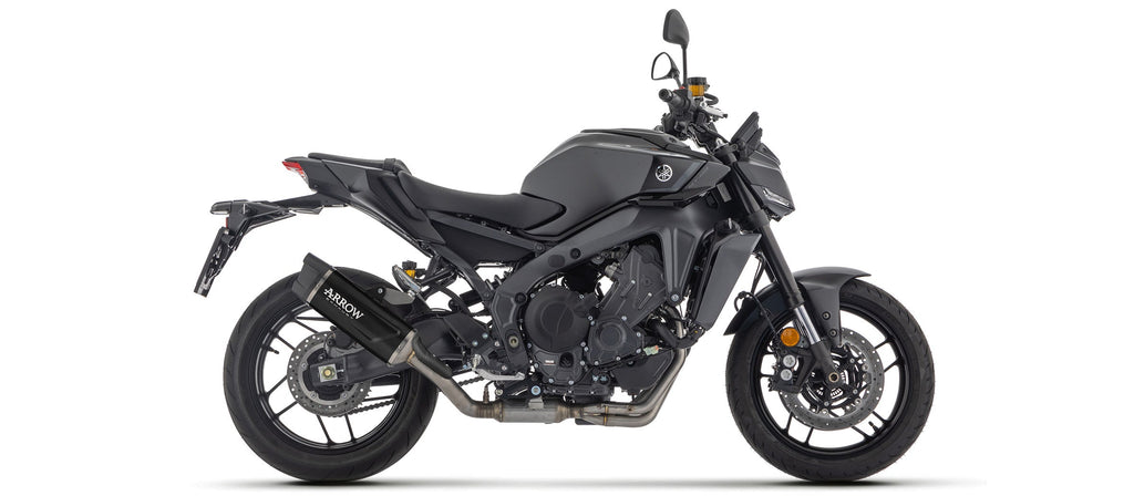 Arrow Homologated Full System with Indy Race EVO Aluminium "Dark" Slip On - Yamaha MT-09 / 09 SP/FZ-09 [EU MT-09]