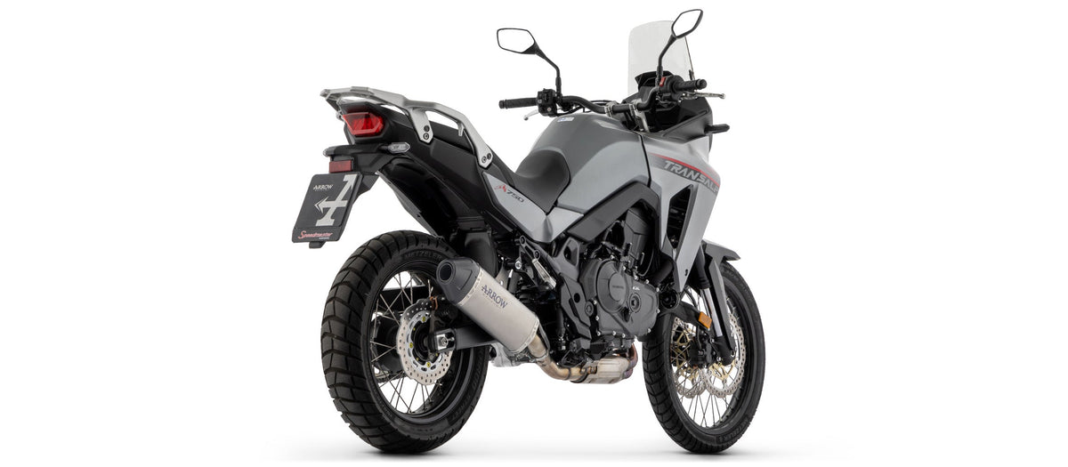 Arrow Explorer Titanium Slip Ons - Honda XL750 Transalp