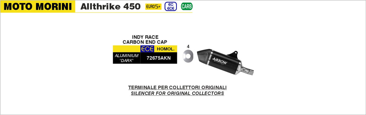 Arrow Indy Race Aluminium "Dark" Slip On with Carbon End Cap
