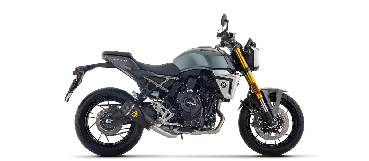 Arrow Works Nichrom "Dark" Full System with Carbon End Cap - Suzuki GSX-8R/GSX-8S