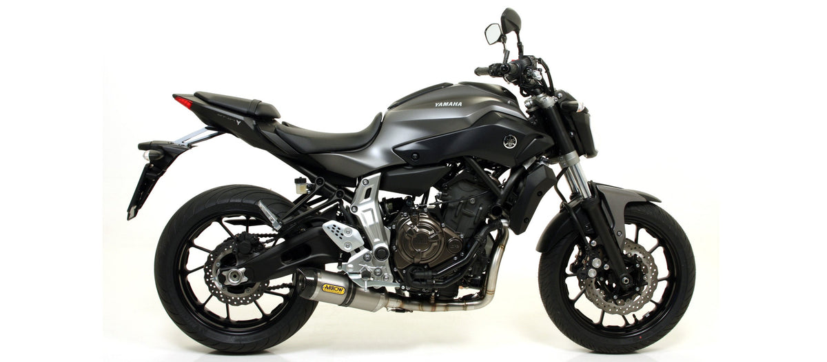 Arrow Thunder Titanium Slip On with Carbon End Cap - Yamaha MT-07