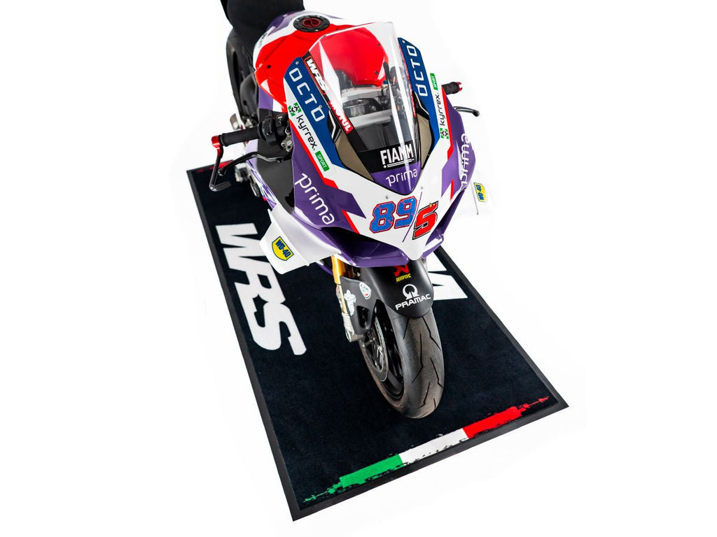 WRS Original WRS Rectangular Motorcycle Carpet With Logo And Italian Flag