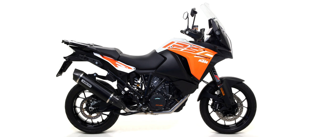 Arrow Maxi Race-Tech Aluminium "Dark" Slip On with Carbon End Cap - KTM 1050 Adventure/1190 Adventure